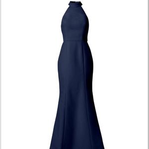 AMSALE Austin high neck dress
